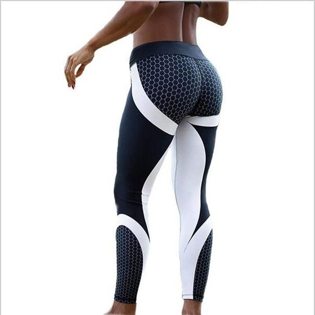 Digital Print Ice and Snow Fitness Leggings