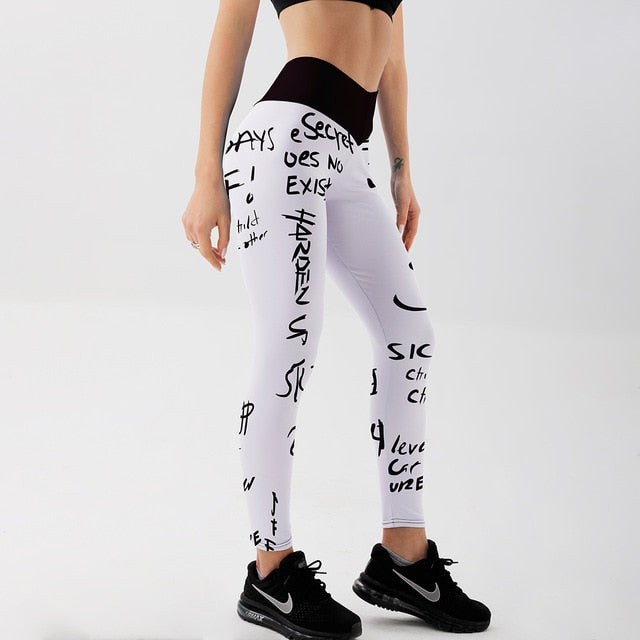 Digital Print Ice and Snow Fitness Leggings