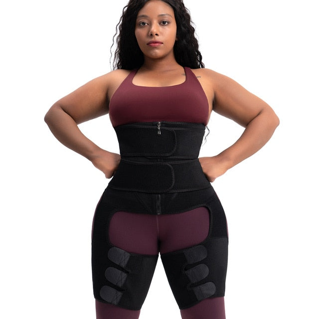 BouzeeBum Neoprene Belly Belt Thigh Trimmer Leg Shapers Body Shape Waist Trainer Butt Lifter Shapewear