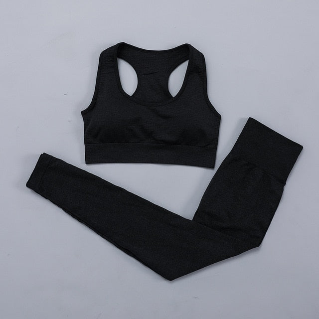 Seamless  Long Sleeve Fitness Crop Top 5PCS  yoga set/Workout Set