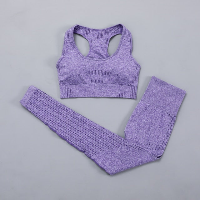 Seamless  Long Sleeve Fitness Crop Top 5PCS  yoga set/Workout Set